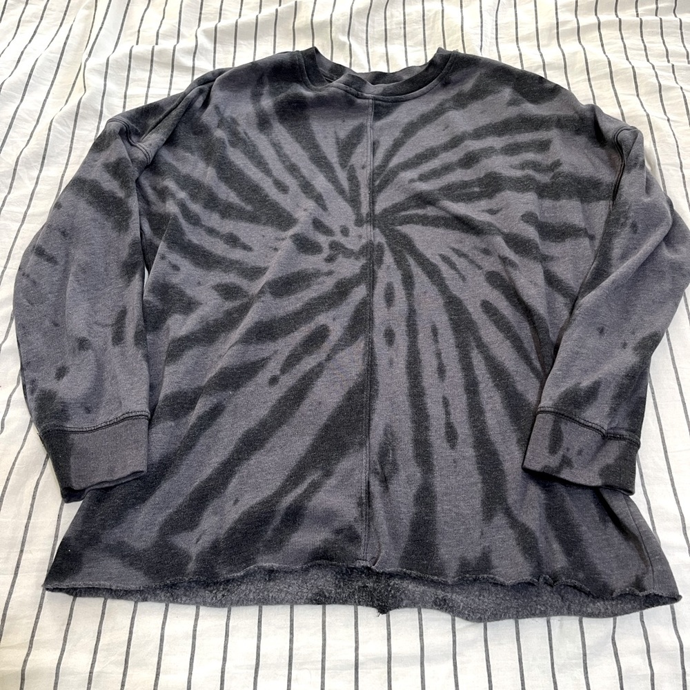 Gray Tye Dye Oversized Jumper